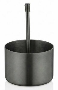 TEZEL SKOÇLU SAPLI STICK ŞEKERLİK Ø:8 CM H:5,8 CM PVD ANTRASİT